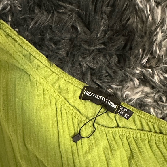 Green PrettyLittleThing One Shoulder Maxi Dress - Picture 3 of 3